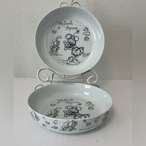 Minnie Mouse Sketch Ceramic Bowls